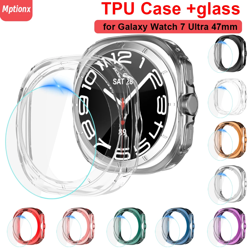 Watch Case Bumper - แก้ว + ฝาครอบสําหรับ Samsung Galaxy Watch