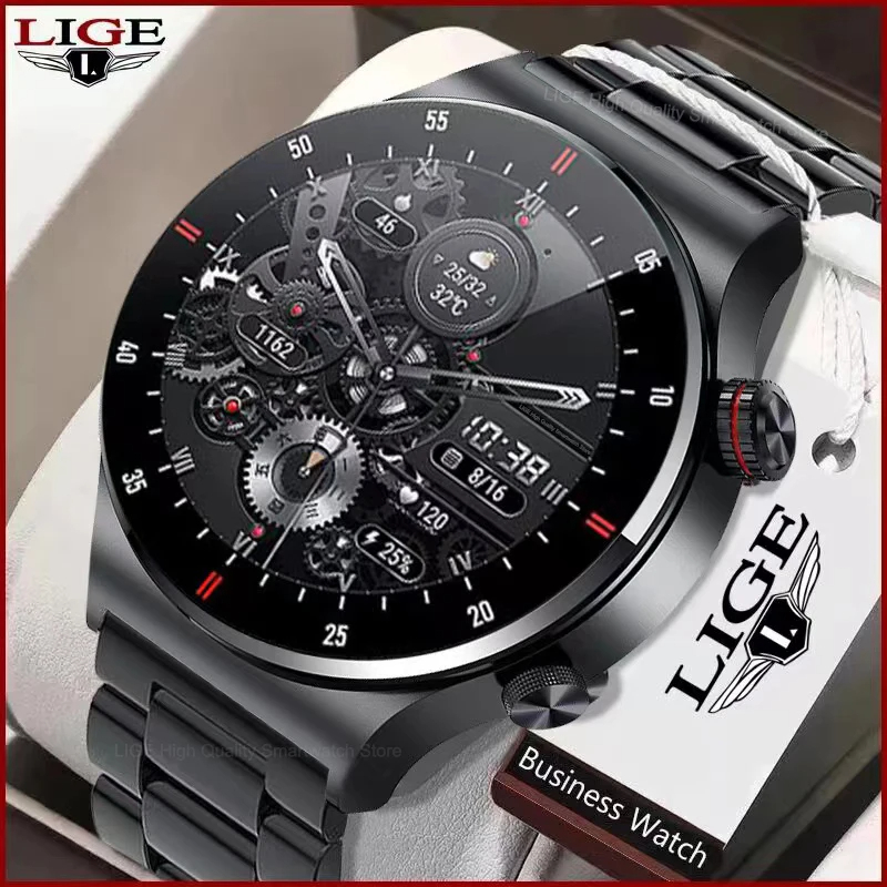 Smartwatch Instagram - Lige ECG + PPG สมาร์ทวอท์ชโทรบลูทูธ2023ผู้ชายสายรัดข้อมือเล่นกีฬา NFC