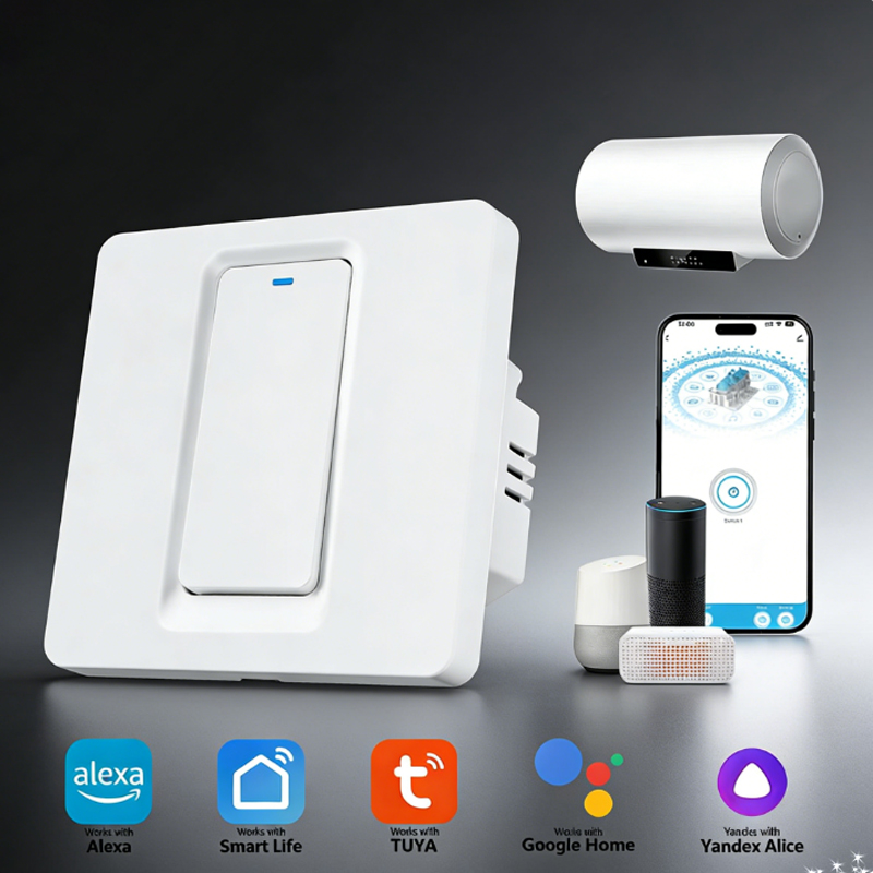 Smart Accessories - สวิตช์เครื่องทำน้ำอุ่นอัจฉริยะ/ระบบควบคุมแบบสัมผัสผ่าน WiFi และบลูทูธ ใช้งานร่วมกับ Alexa/Google Home/แอป