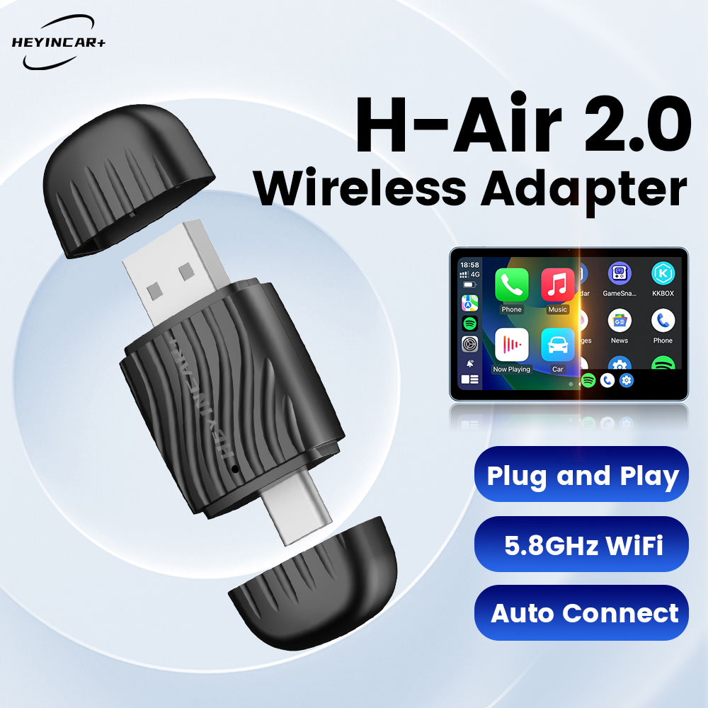 Smartwatch Universal - HEYINCAR 2 in 1 อินเทอร์เฟซไร้สาย CarPlay/Android