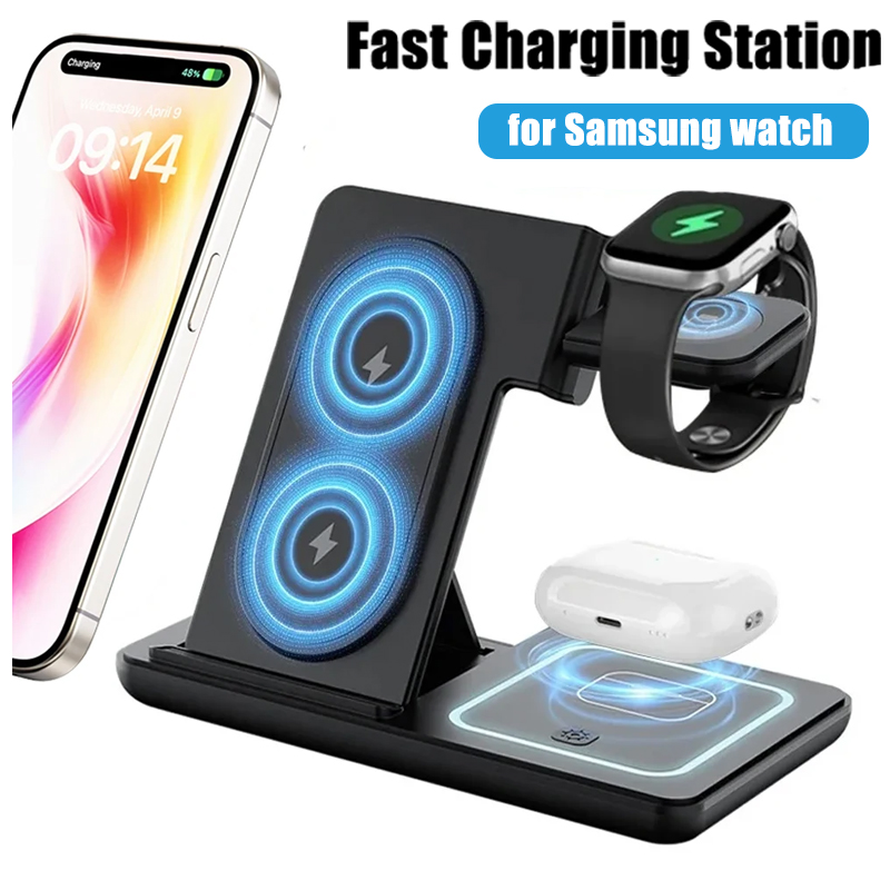 Watch Charger Cable - แท่นชาร์จไร้สายแบบพับได้ 3 in 1 สำหรับ Samsung