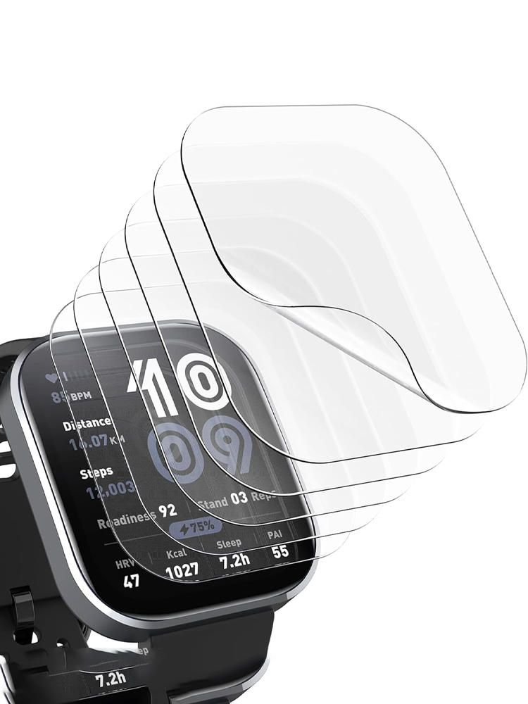 Smartwatch Straps & Accessories - ฟิล์มกันรอยหน้าจอสำหรับเคสอมาซฟิต บิพ 6 อุปกรณ์เสริมนาฬิกาอัจฉริยะ ฟิล์มกระจกนิรภัยแบบนุ่มครอบคลุมเต็มรูปแบบ ฝาครอบป้องกันอมาซฟิต