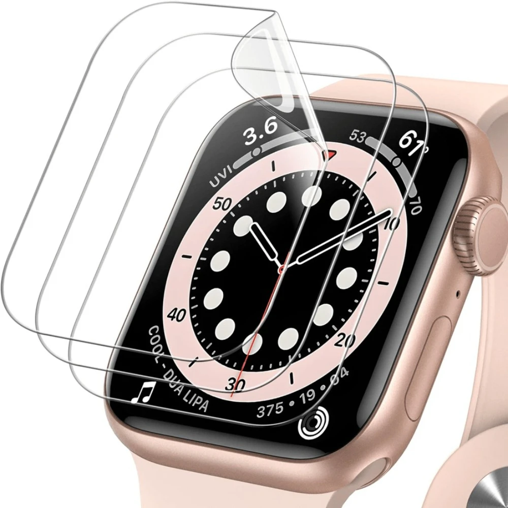 Watch Case Bumper - 3PCS ฟิล์มไฮโดรเจลสำหรับแอปเปิ้ลวอทช์ 9 5 6 SE