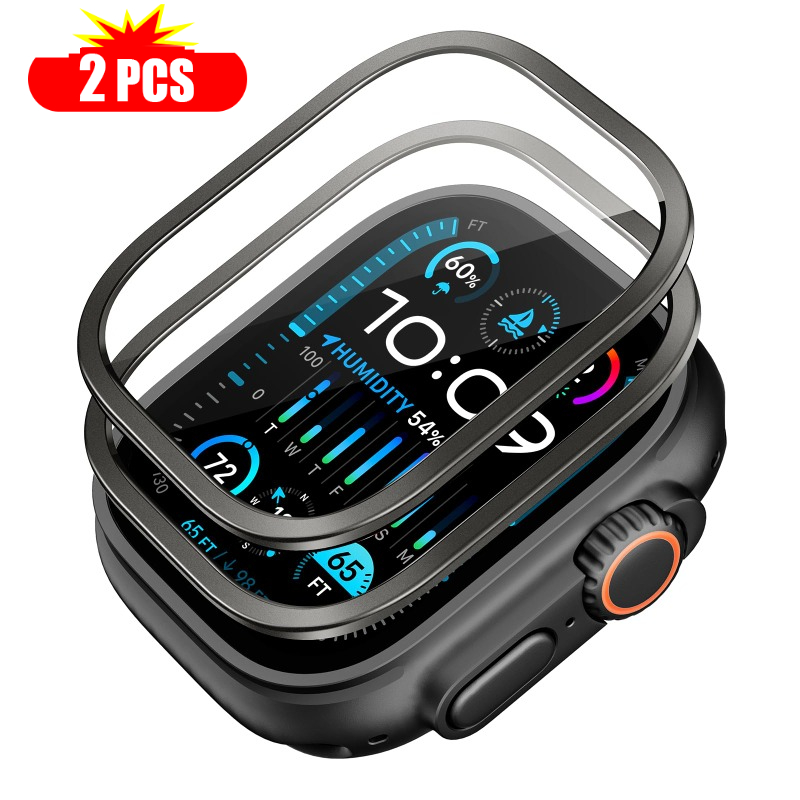 Watch Case Bumper - กระจกนิรภัย 2 ชิ้น สำหรับ Apple Watch
