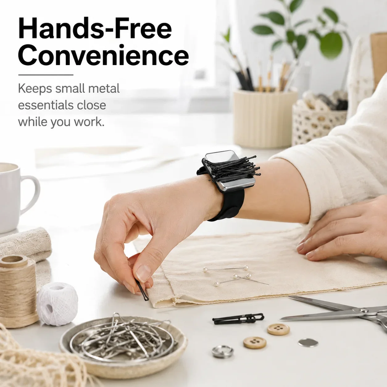 Smartwatch Straps & Accessories - สายนาฬิกาข้อมือแม่เหล็ก, สายรัดข้อมือพร้อมตัวล็อกแม่เหล็กแข็งแรงสำหรับสมาร์ทวอทช์, ปรับได้เพื่อความสบาย