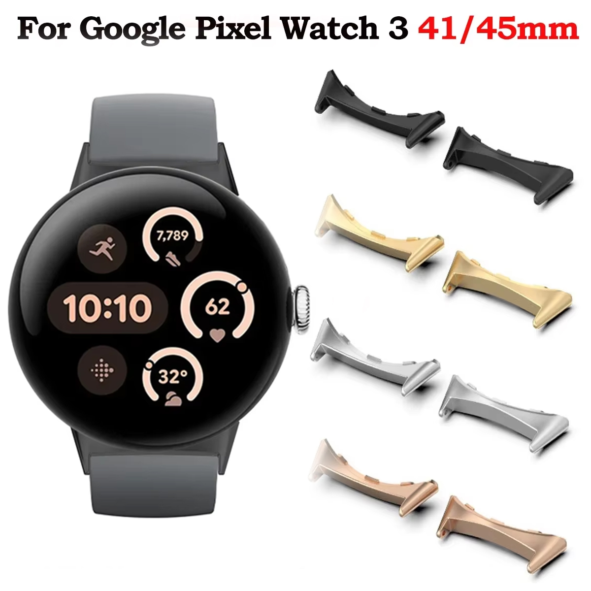 2pcs สายนาฬิกาอะแดปเตอร์สําหรั - Smartwatch Straps & Accessories บทวิจารณ์และราคา