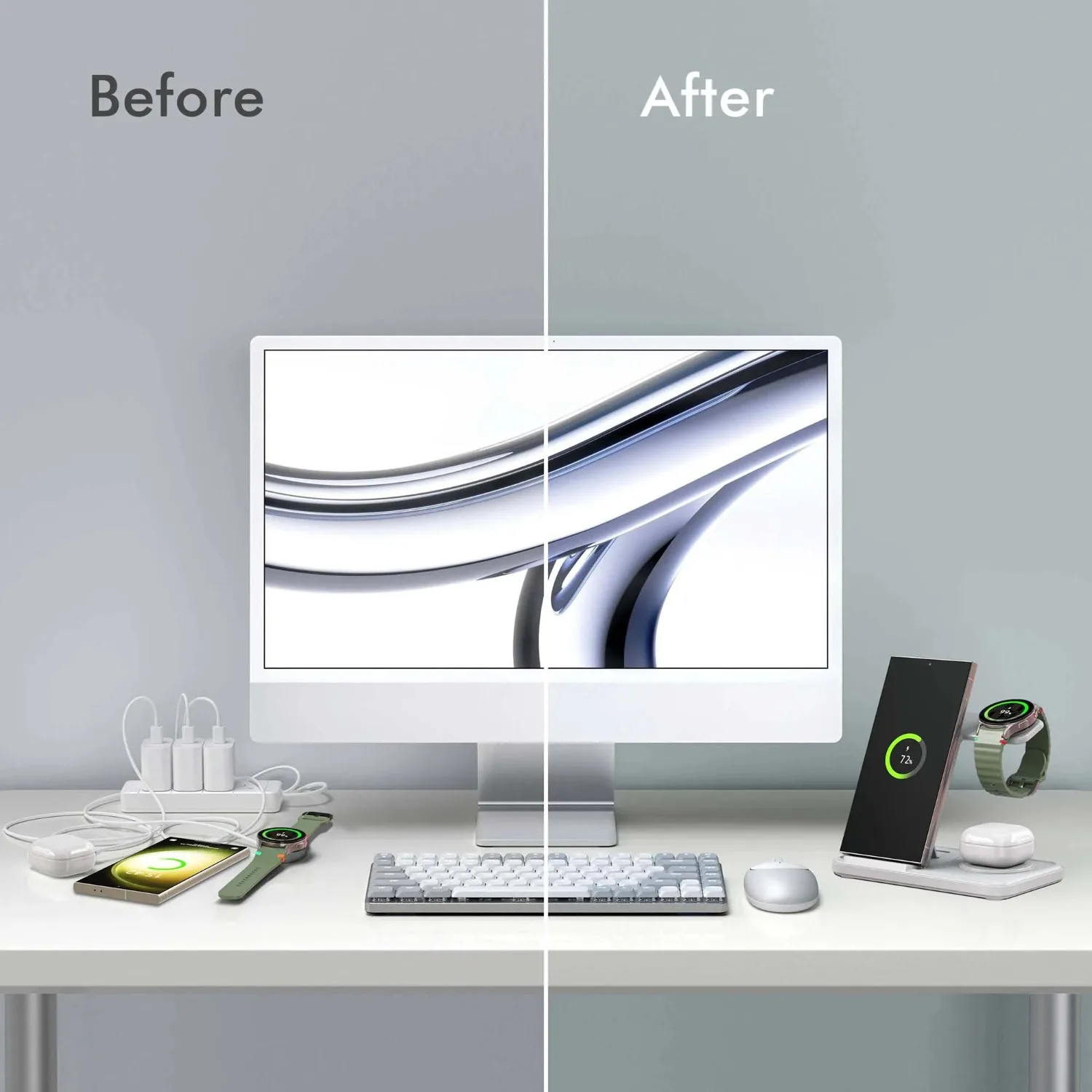 แท่นชาร์จไร้สาย 3-in-1 สำหรับ  - Watch Charger Cable บทวิจารณ์และราคา