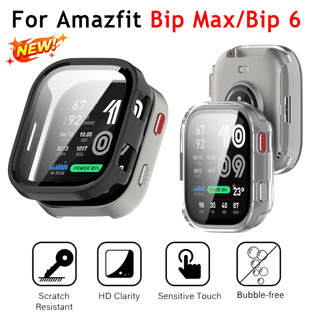 กระจก HD+เคส PC แข็งสำหรับ Ama - Amazfit Smartwatch Accessories บทวิจารณ์และราคา