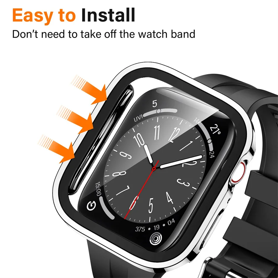 แก้ว + ฝาครอบสําหรับ Apple Wat - Apple Smartwatch Accessories บทวิจารณ์และราคา