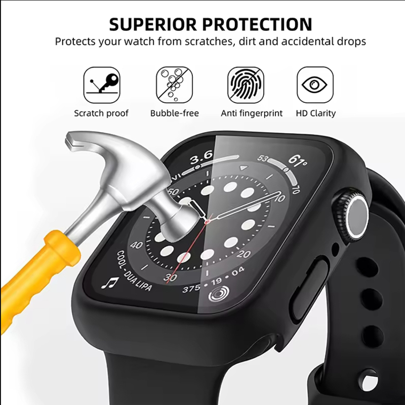 กระจกนิรภัย+ฝาครอบสำหรับแอปเปิ - Watch Case Bumper บทวิจารณ์และราคา