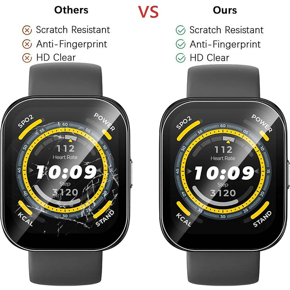 3PCS Clear HD ฟิล์มป้องกันหน้า - Amazfit Smartwatch Accessories บทวิจารณ์และราคา