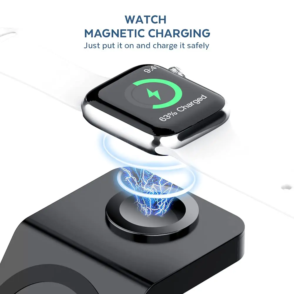 แท่นชาร์จไร้สาย 3 in 1 สำหรับโ - Wireless Charger Watch บทวิจารณ์และราคา