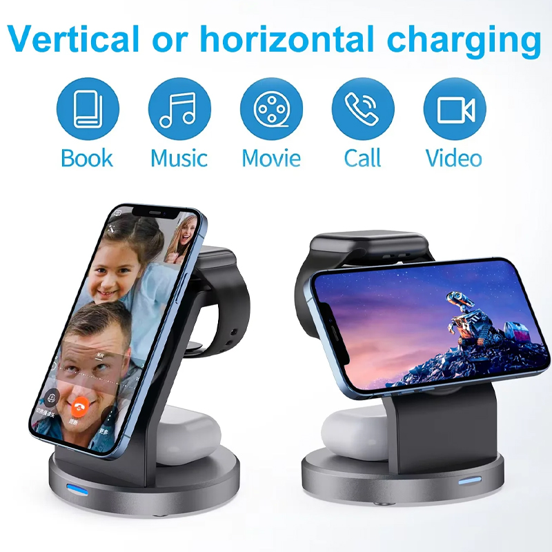 แท่นชาร์จไร้สาย 3 in 1 สำหรับโ - Wireless Charger Watch บทวิจารณ์และราคา