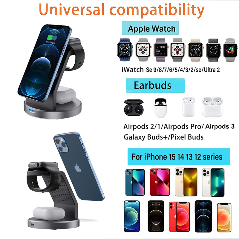 แท่นชาร์จไร้สาย 3 in 1 สำหรับโ - Wireless Charger Watch บทวิจารณ์และราคา