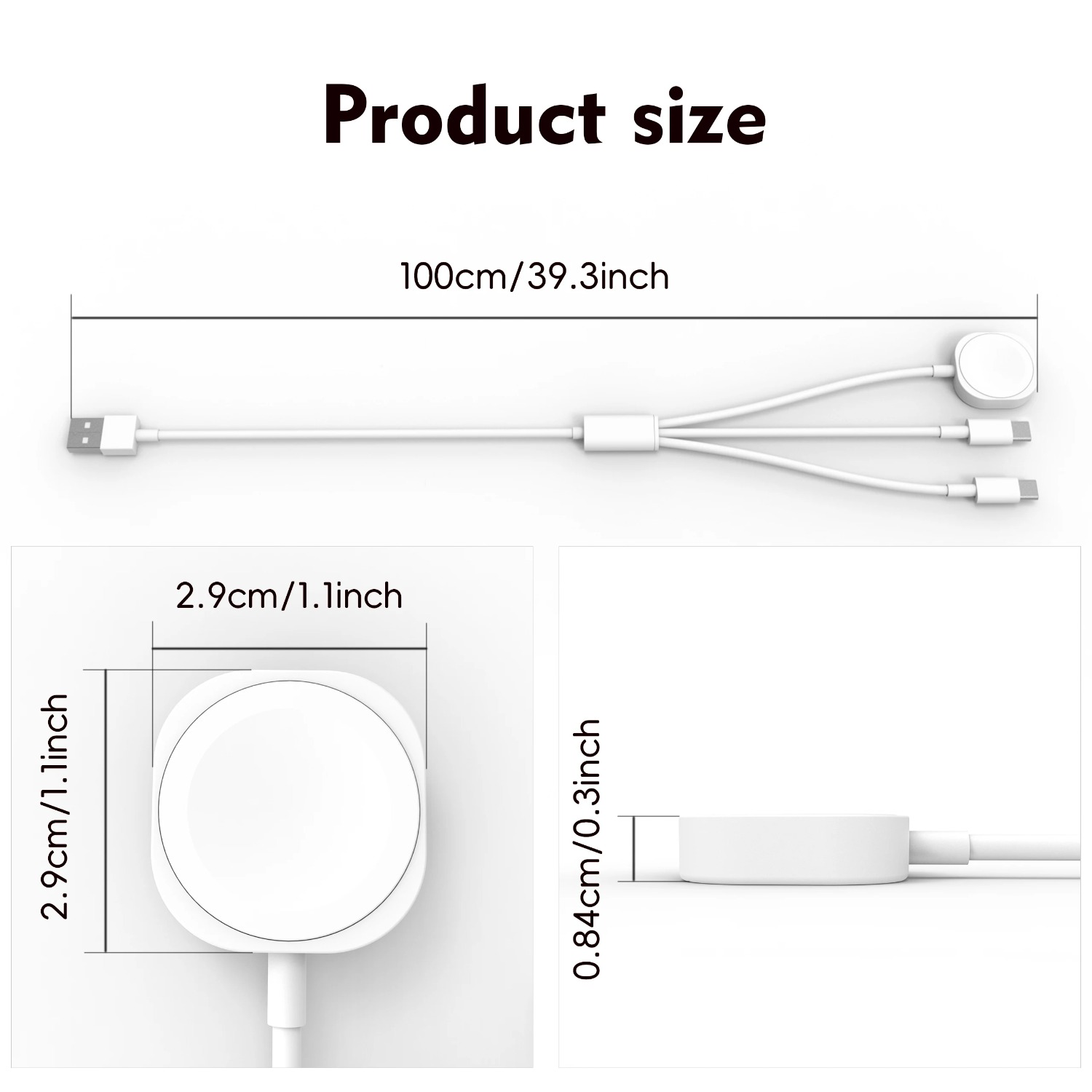 สายชาร์จแม่เหล็ก 3 in 1 สำหรับ - Magnetic Charging Stand บทวิจารณ์และราคา