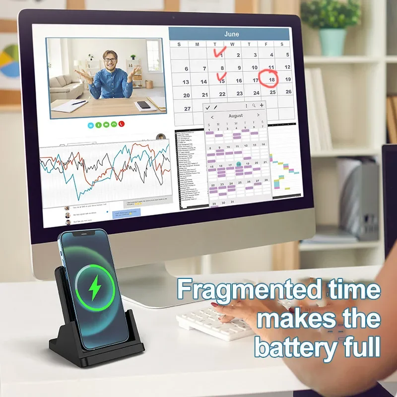 แท่นชาร์จไร้สายแบบตั้งโต๊ะ บาง - Wireless Charger Watch บทวิจารณ์และราคา