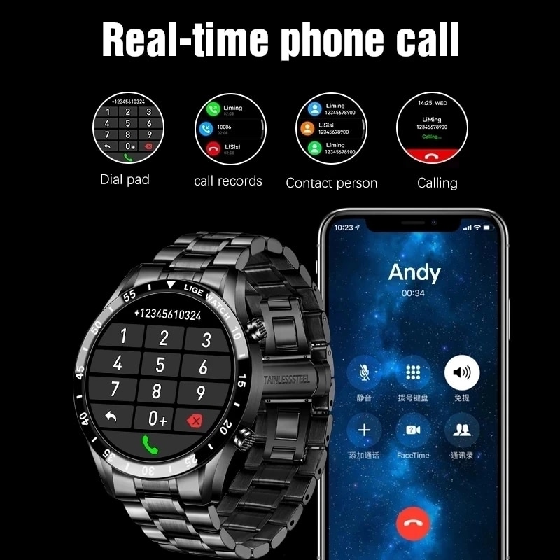 Lige นาฬิกาอัจฉริยะ2024ผู้ชาย, - Smartwatch Instagram บทวิจารณ์และราคา