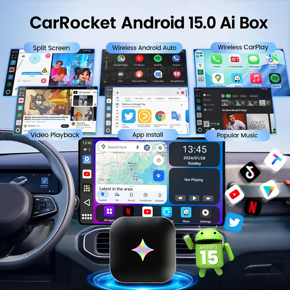 2026Android15 CarPlay Ai Box C - Smartwatch Universal บทวิจารณ์และราคา