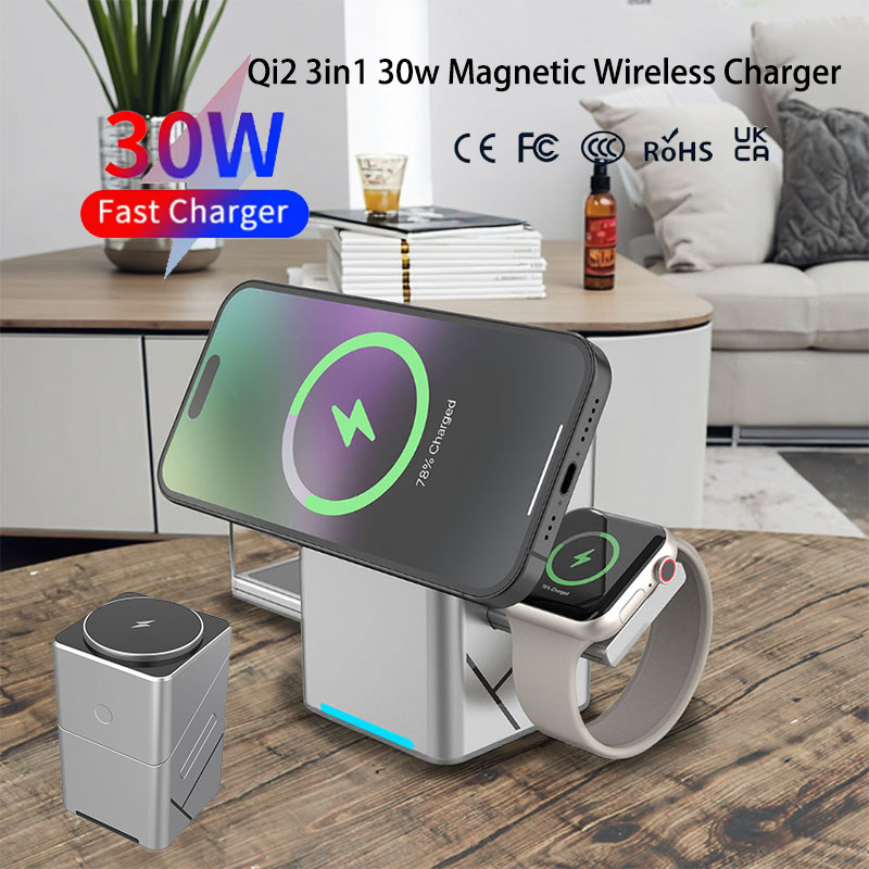 แท่นชาร์จไร้สายแบบหมุนได้ 15W  - Wireless Charger Watch บทวิจารณ์และราคา