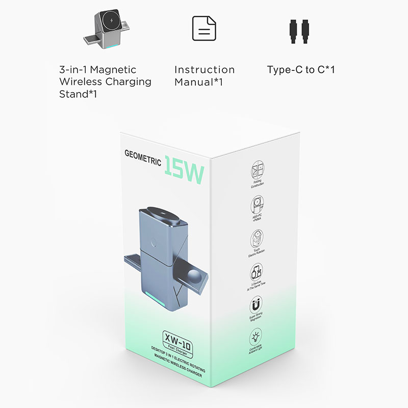 แท่นชาร์จไร้สายแบบหมุนได้ 15W  - Wireless Charger Watch บทวิจารณ์และราคา
