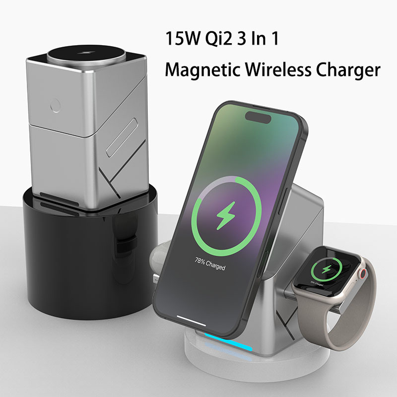 แท่นชาร์จไร้สายแบบหมุนได้ 15W  - Wireless Charger Watch บทวิจารณ์และราคา