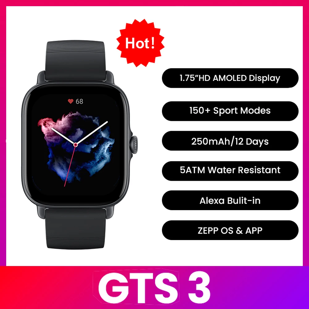 สมาร์ทวอทช์ Amazfit GTS 3 กันน - Smartwatch Instagram บทวิจารณ์และราคา