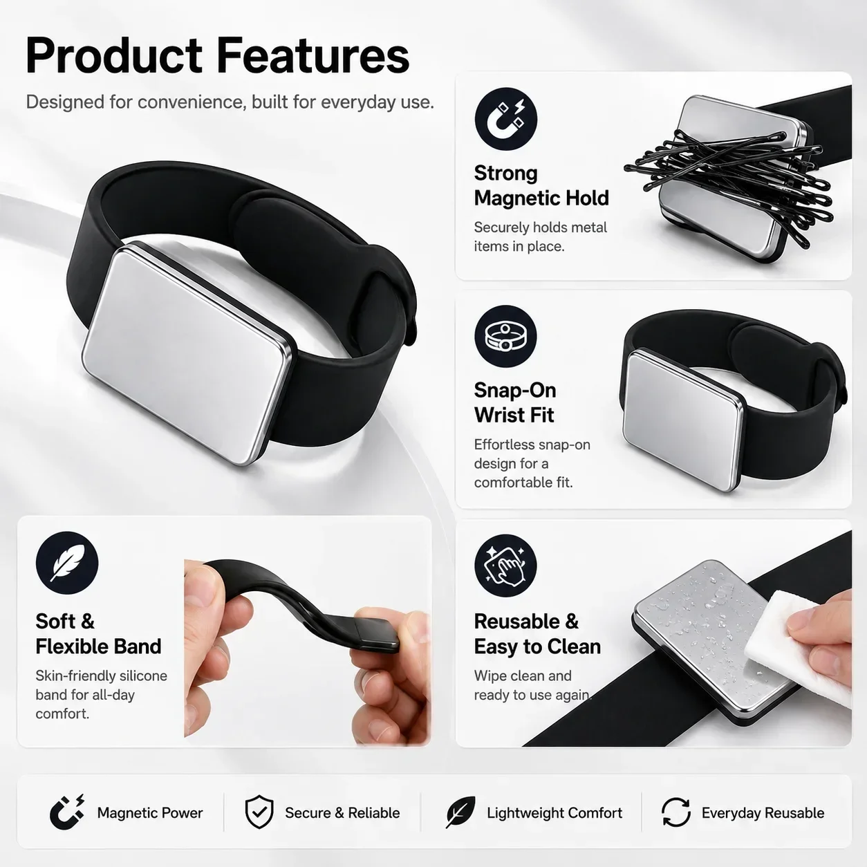 สายนาฬิกาข้อมือแม่เหล็ก, สายรั - Smartwatch Straps & Accessories บทวิจารณ์และราคา