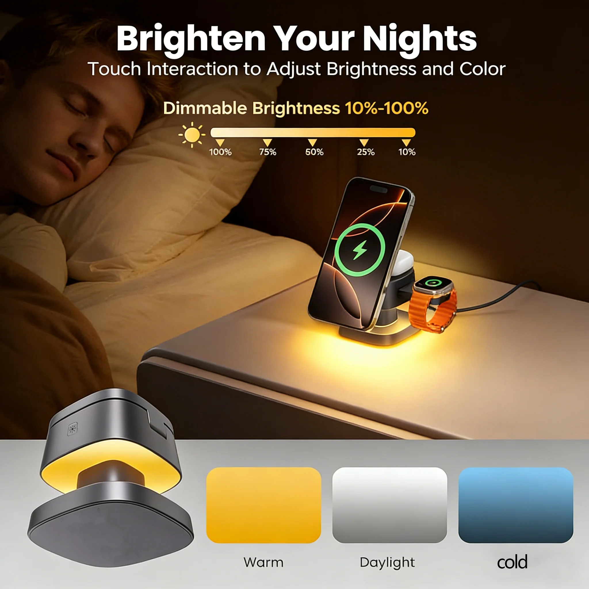 แท่นชาร์จไร้สาย TIMESS Night L - Wireless Charger Watch บทวิจารณ์และราคา